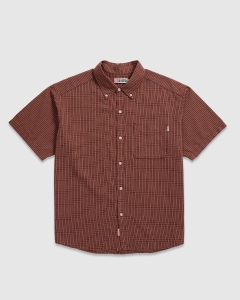 S Double Test Plaid Classic SS Shirt Copper