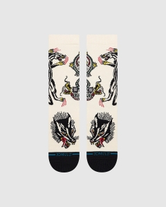 Stance Battle Crew Socks Cream