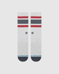 Stance Boyd Pop Stitch Crew Socks Heather Grey