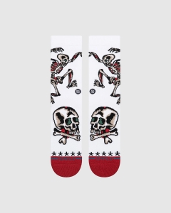 Stance Skeleton Crew Socks White