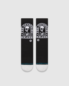 Stance Smashed Crew Sock Black