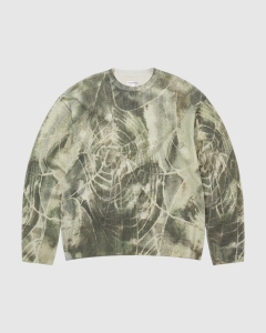 thisisneverthat Abstract Web Knit Sweater Olive