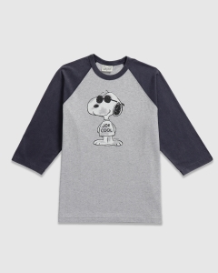 thisisneverthat x Peanuts Raglan T-Shirt Heather Grey