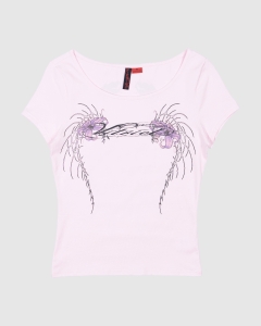 Vitriol Womens Frankie Floral T-Shirt Pink