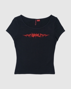 Vitriol Womens Frankie Wings T-Shirt Black