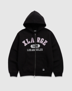 Xlarge Collegiate Zip Hood Black