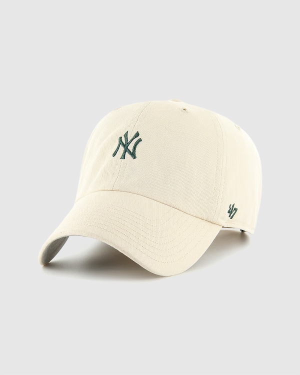 47 Brand NY Yankees Clean Up Base Runner Strapback Natural/Dark Green