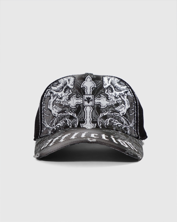 Affliction Winged Up Snapback Black Potassium Spray