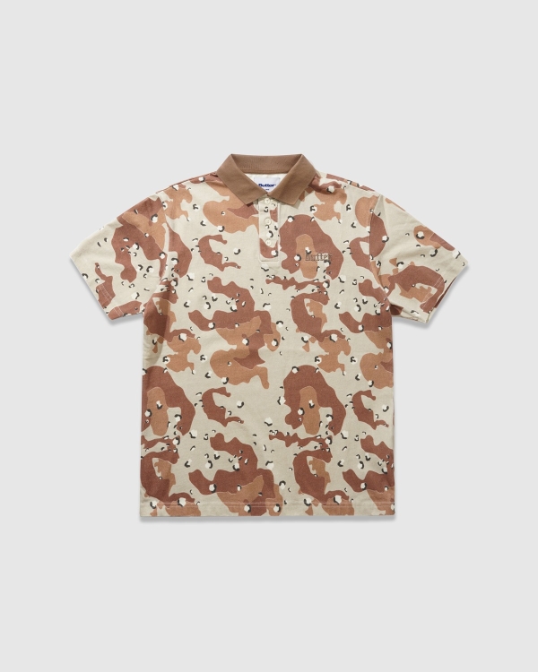 Butter Goods Camo SS Polo Desert