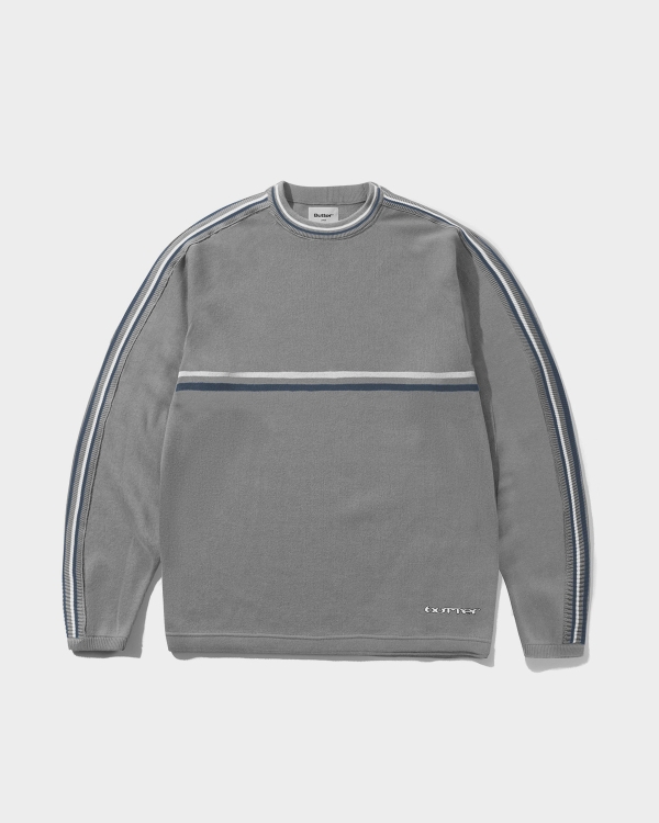 Butter Goods Station Knit Sweater Grey
