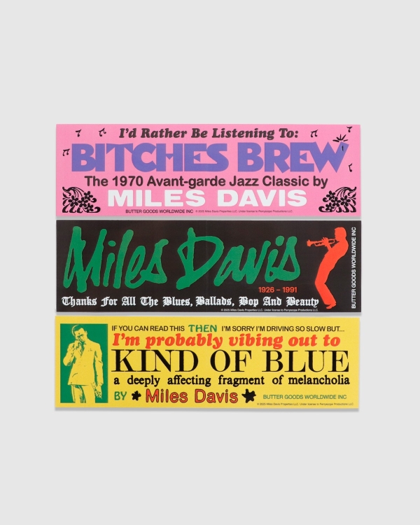 Butter Goods x Miles Davis Miles Bumper Sticker Pack