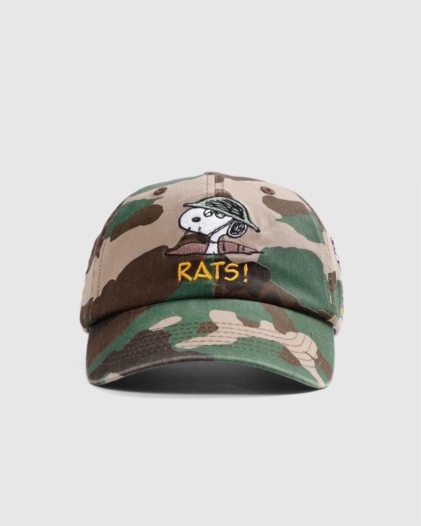 Butter Goods x Peanuts Rats 6 Panel Washed Camo