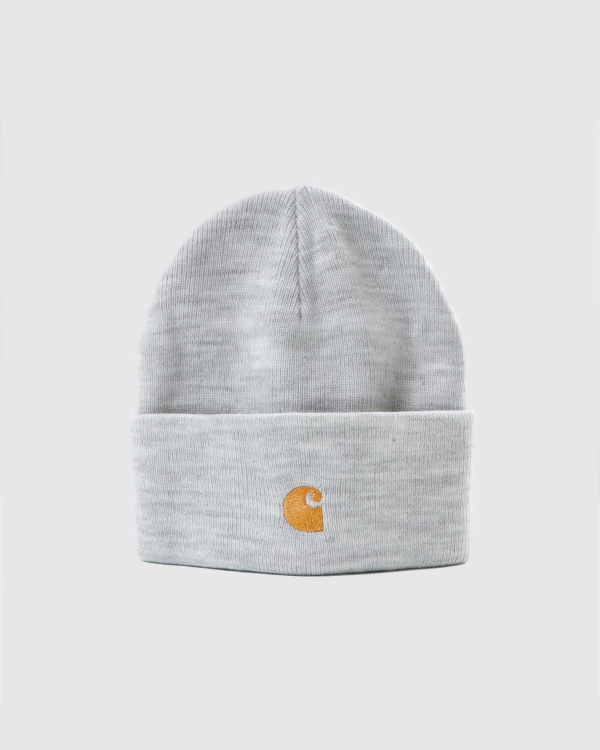 Carhartt WIP Chase Beanie Ash Heather/Gold
