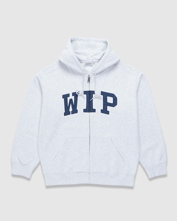 Carhartt WIP Hooded WIP Sweat Jacket Ash Heather Stone Washed