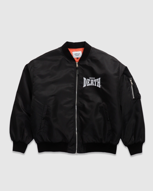 Crawling Death Curve Logo Bomber Jacket Black