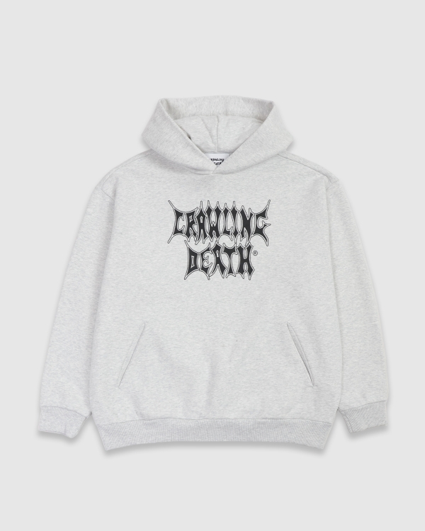 Crawling Death Metal Outline PO Hood Grey