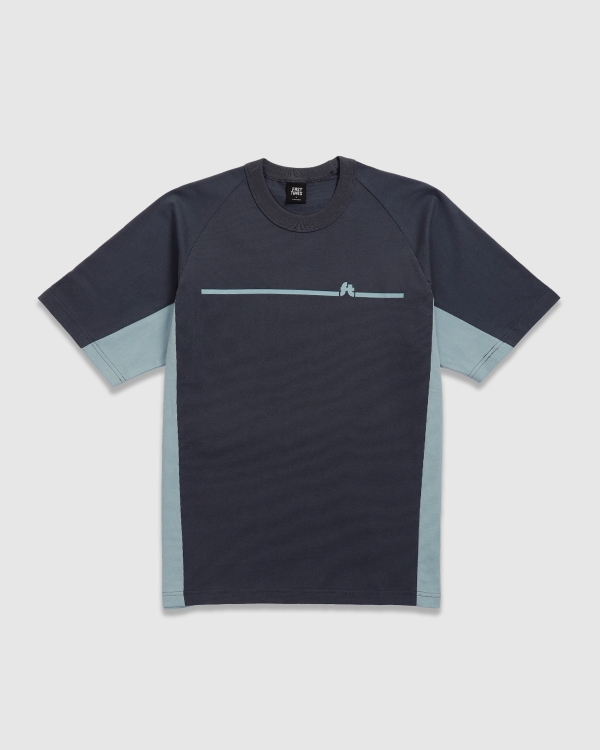 Fast Times Silas Panel T-Shirt Navy/Sky