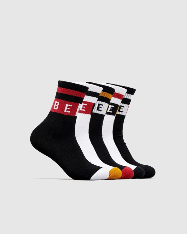 Globe Block Wrap Sock 5 Pack