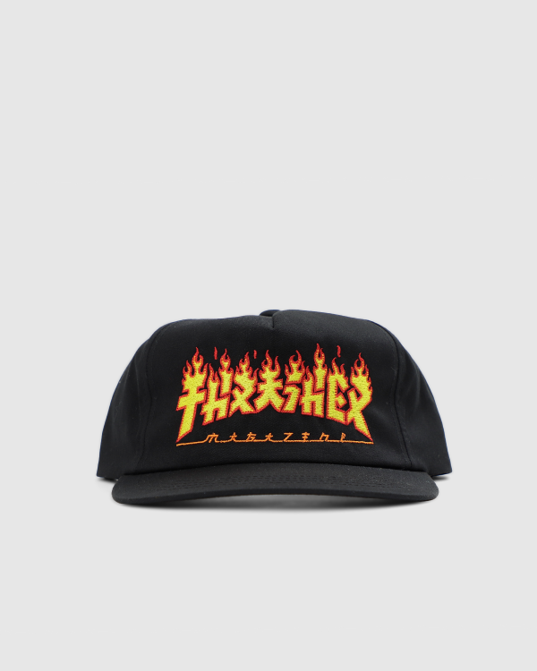 Thrasher Godzilla Flame Snapback Black