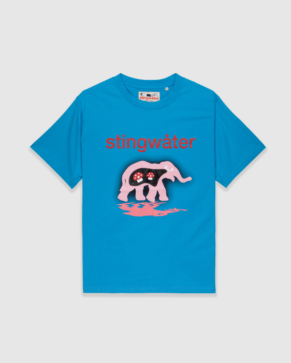 Stingwater Pink Elephant T-Shirt Pacific Blue