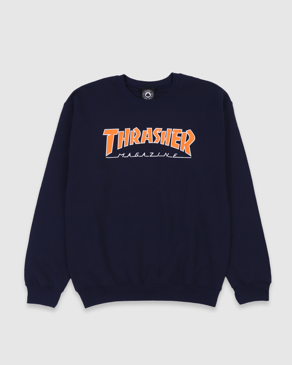 Thrasher Outlined Crew Navy/Orange