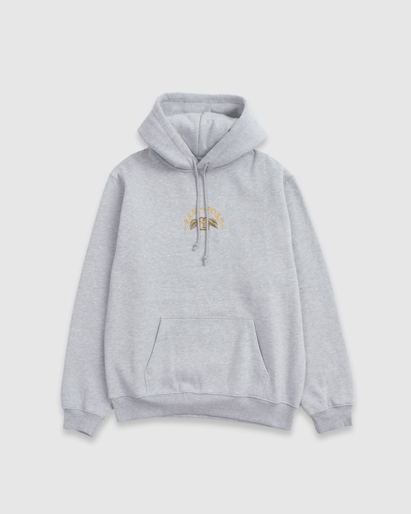 Passport Arched Embroidery PO Hood Ash