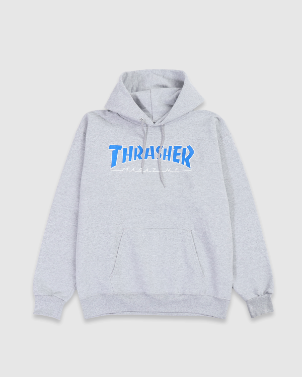 Thrasher Outlined PO Hood Light Steel/Blue