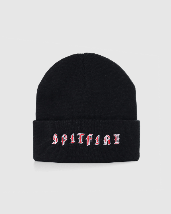 Spitfire Old E Cuff Beanie Black/Red