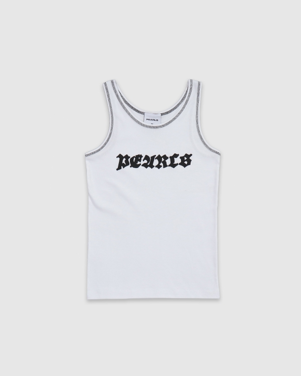 Pearls Gothic Tank White