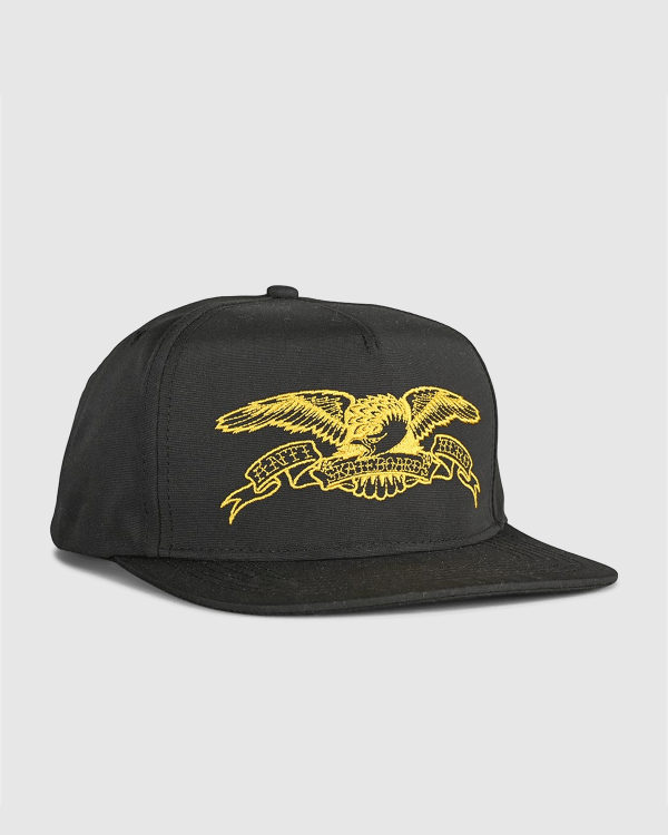Antihero Basic Eagle Snapback Black/Mustard