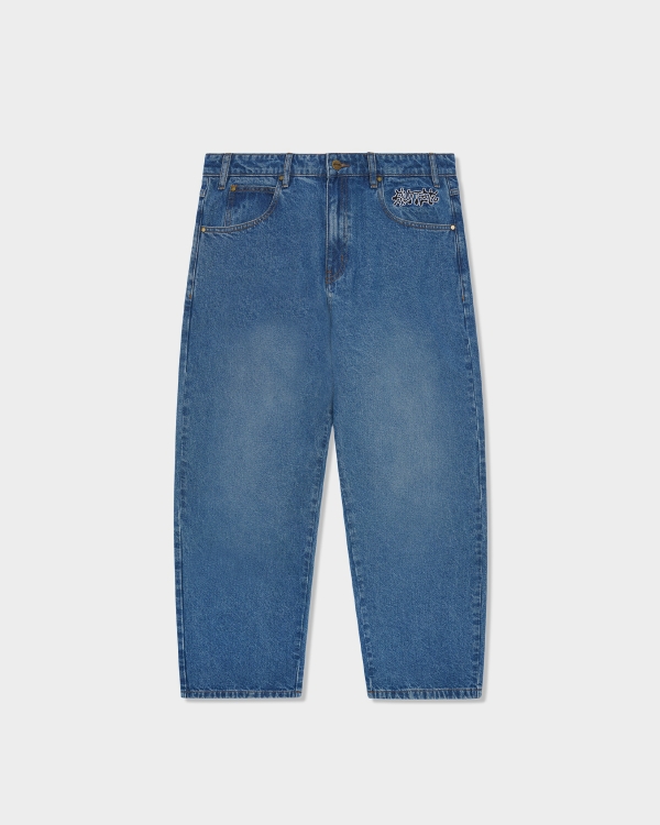 Butter Goods Ink Denim Jeans Worn Blue
