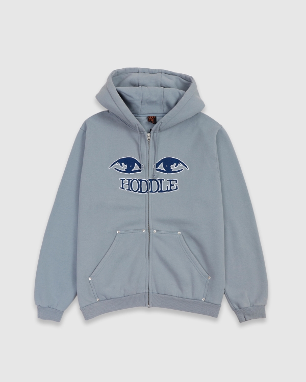 Hoddle Watcher Zip Hood Blue Wash