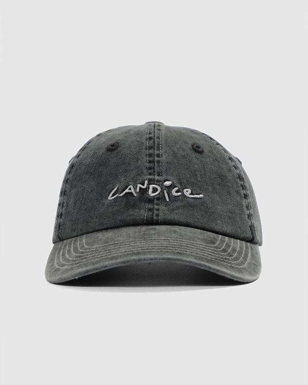 Candice Logo 6 Panel Washed Charcoal