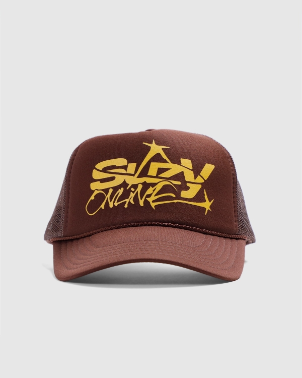 Suzy Script Trucker Brown
