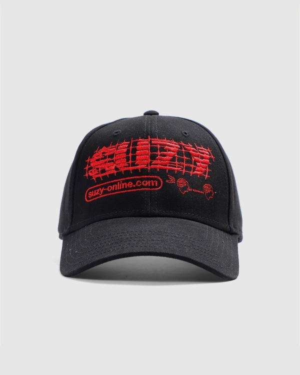 Suzy Grid Strapback Black