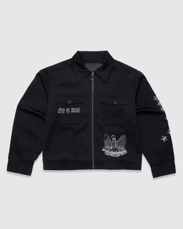 Jungles Life Is Magic Trucker Jacket Black
