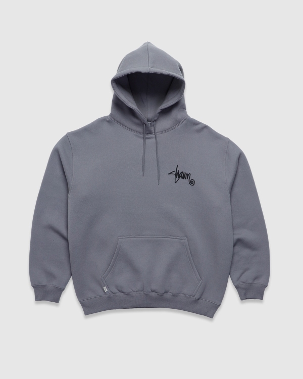 S Double Shawn Script PO Hood Steel Grey