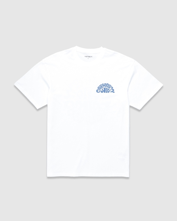 Carhartt WIP Jazzy T-Shirt White/Blue Iris