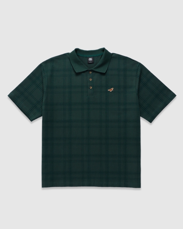 Fast Times SS Polo Viridian Plaid