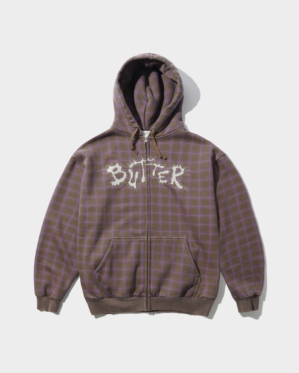 Butter Goods Eruption Zip Hood Plaid