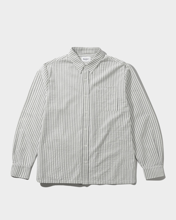 Butter Goods Lines LS Shirt White