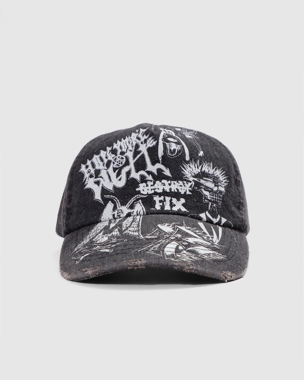 Jungles Hope You are Well Strapback Washed Black