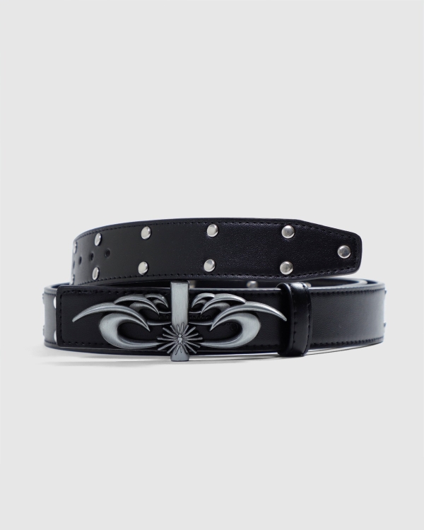 Stingwater Moses Studded Thin Belt Space Grey