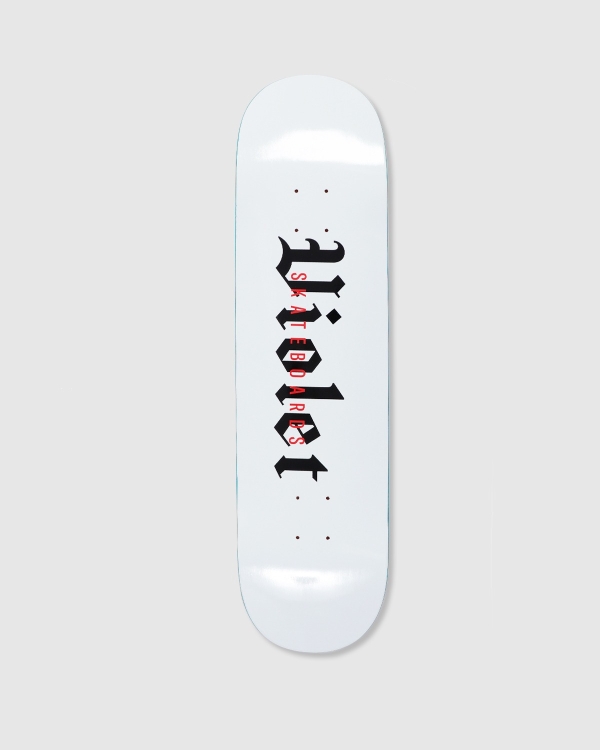 Violet Old English Deck White