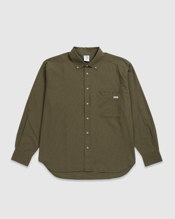Polar Ben LS Shirt Army Green Check