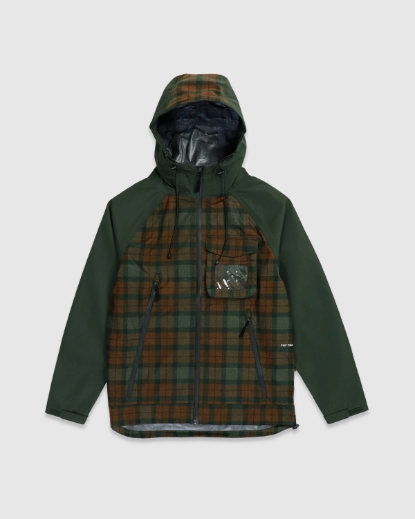 Pop Trading Checked Oracle Jacket Duffel Green