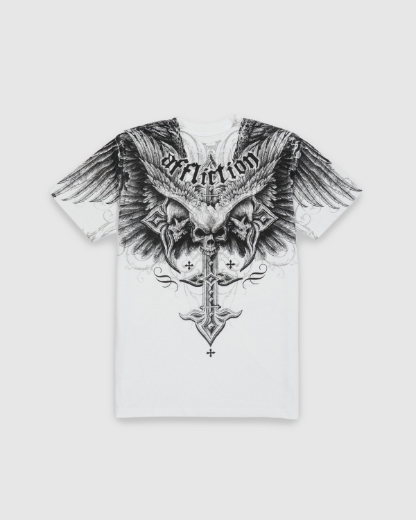Affliction Death Eyes T-Shirt White