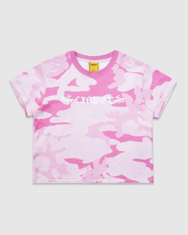 Carpet Trampstamp Girls T-Shirt Pink Camo