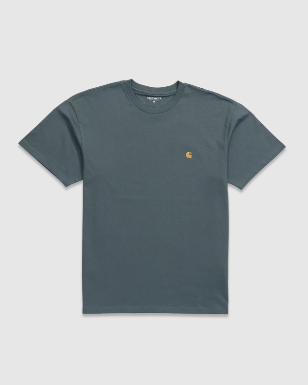 Carhartt WIP Chase T-Shirt Cozy Blue/Gold