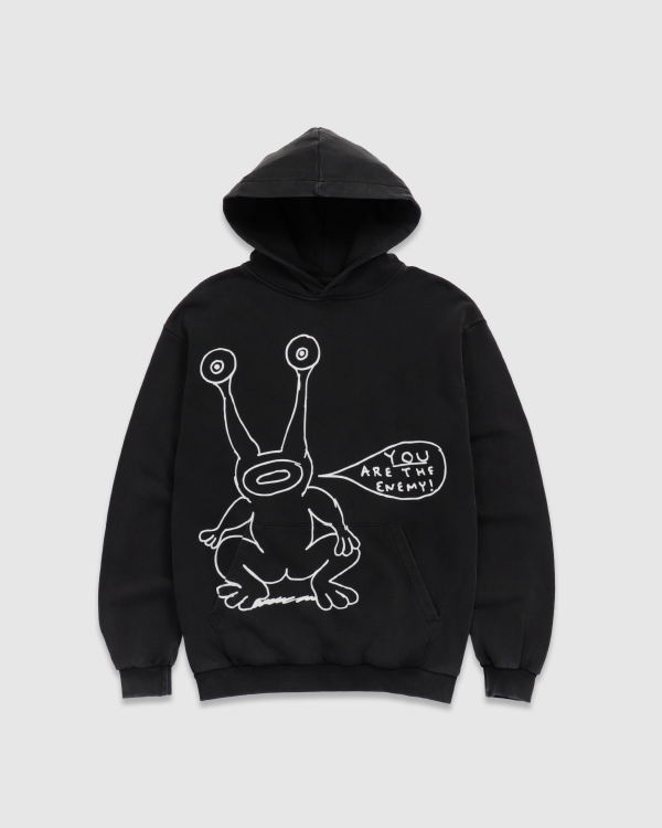 Butter Goods x Daniel Johnston Enemy PO Hood Distressed Washed Black